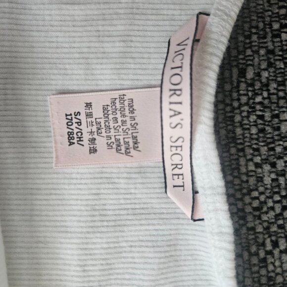 Victoria Secret white Y2K crop top v neck lace ribbed tank spaghetti strap S - Picture 6 of 9